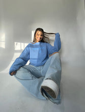 Load image into Gallery viewer, Springtime Unruly Crewneck Blue