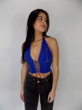 Load image into Gallery viewer, Ginger Spice Lace Up Halter Crop