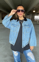 Load image into Gallery viewer, Vintage Jean Jacket with Velvet Collar