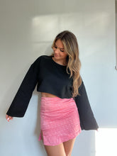 Load image into Gallery viewer, Black Opal Cropped Lightweight Sweatshirt