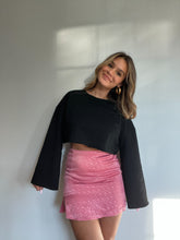 Load image into Gallery viewer, Black Opal Cropped Lightweight Sweatshirt