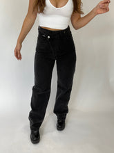 Load image into Gallery viewer, Luna Black Asymmetrical Jeans