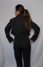 Load image into Gallery viewer, Bliss Pinstripe Cropped Blazer
