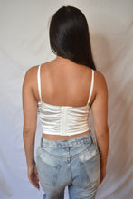 Load image into Gallery viewer, Elena Satin Corset Top White
