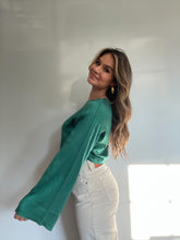 Load image into Gallery viewer, Emerald Silk Blouse

