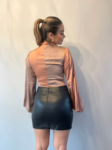 Naughty Faux Leather Skirt