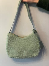 Load image into Gallery viewer, Minty Mocha Fuzzy Shoulder Bag
