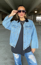 Load image into Gallery viewer, Vintage Jean Jacket with Velvet Collar
