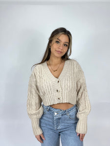 At Ease Cable Knit Sweater
