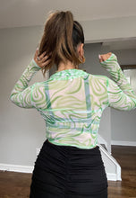 Load image into Gallery viewer, Cosmo Long Sleeve Mesh Top

