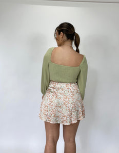 Tulip Satin Mini Skirt