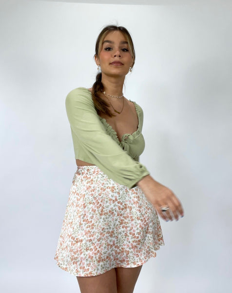 Tulip Satin Mini Skirt