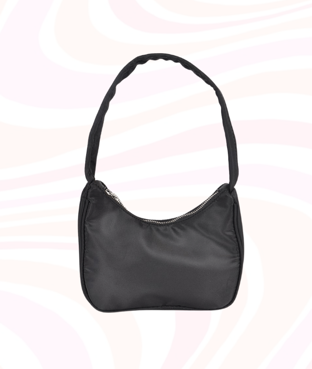 Black Dahlia Nylon Shoulder Bag